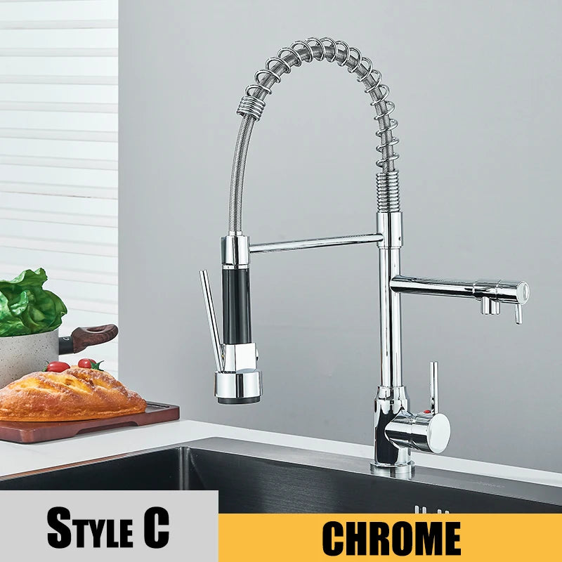 Black Kitchen Sink Faucet Pull Down Hot