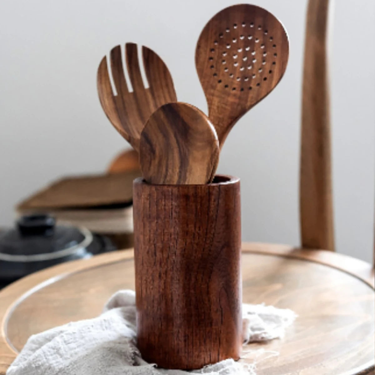 Wood Kitchenware Cooking Set Household