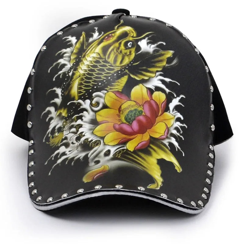 FS Brand 3D Printing Chinese Dragon Baseball Caps For Men Snapback Hip Hop Cap With Rivet Luxury Women Hats Gorras Para Hombres