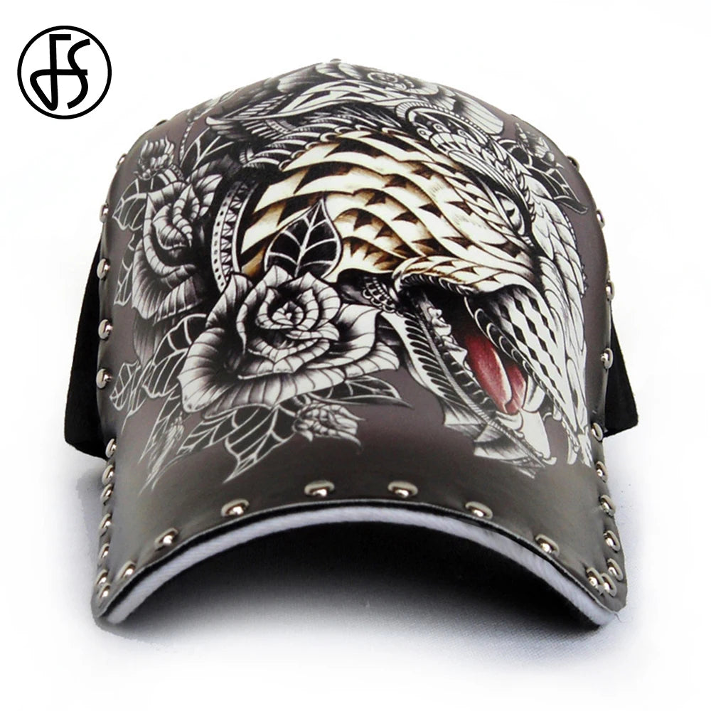 FS Brand 3D Printing Chinese Dragon Baseball Caps For Men Snapback Hip Hop Cap With Rivet Luxury Women Hats Gorras Para Hombres