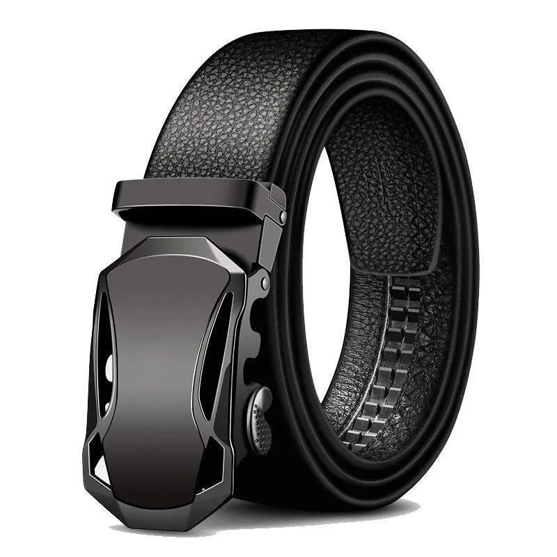 Men Belt Metal Luxury Brand Automatic Buckle Leather High Quality Belts for Men Business Work Casual Strap ZDP001A