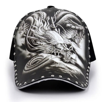 FS Brand 3D Printing Chinese Dragon Baseball Caps For Men Snapback Hip Hop Cap With Rivet Luxury Women Hats Gorras Para Hombres