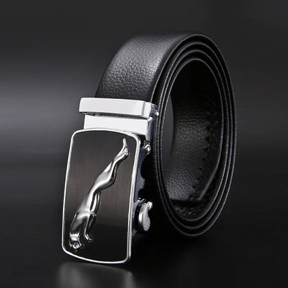 Men Belt Metal Luxury Brand Automatic Buckle Leather High Quality Belts for Men Business Work Casual Strap ZDP001A