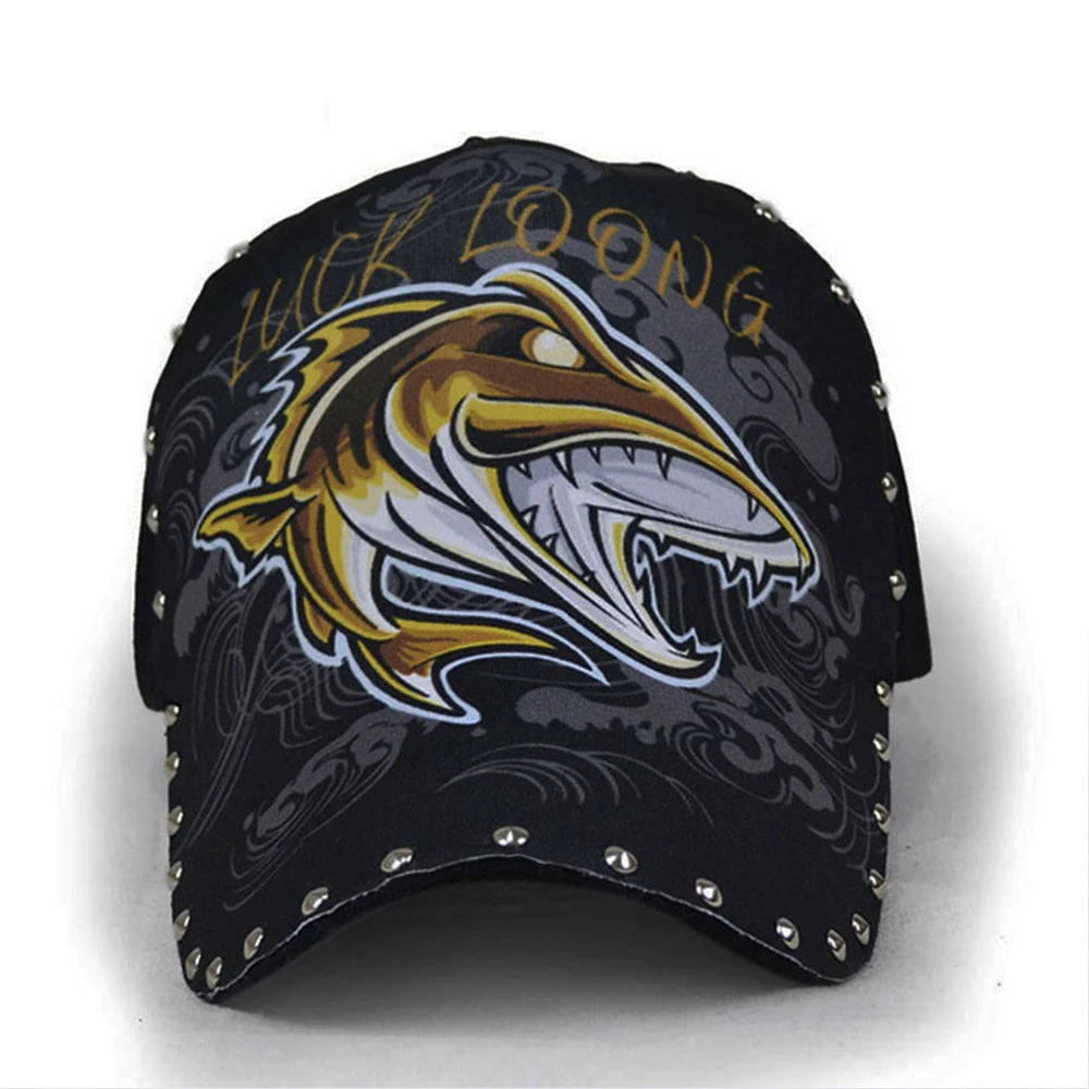 FS Brand 3D Printing Chinese Dragon Baseball Caps For Men Snapback Hip Hop Cap With Rivet Luxury Women Hats Gorras Para Hombres