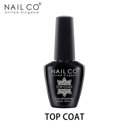 NAILCO 15ml Top Coat And Base Coat Art Design Gel Nail Polish UV Top Base Coat UV LED Soak Off Gel For Nail Decoration Varnish