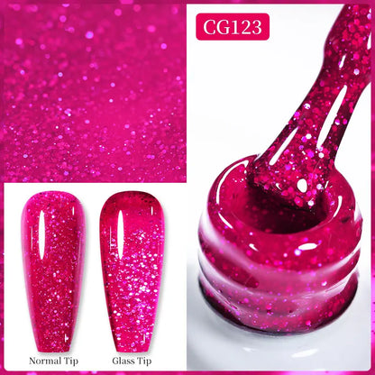 BORN PRETTY 15/10ML 6 IN 1 Nail Glue Gel for Acrylic Nails Soak off Base Gel Top Coat UV Extension Nail Gel False Nail Tips Gel