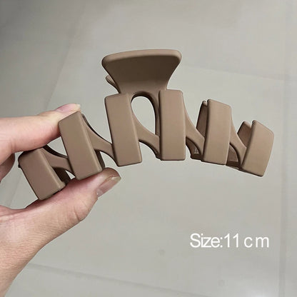 Women Hair Claw Clips Korea Coffee Beige Acrylic Large Hair Claw Hairpin Geometric Barrettes Crab Girl Headwear Hair Accessories