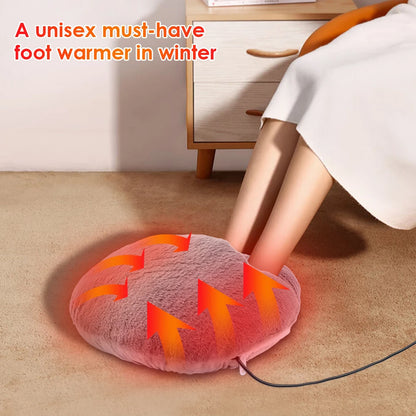 Electric Foot Warmer Heater Constant Temperature Heating Pad Soft Velvet Washable Winter Warm Foot for Home Bedroom Feet Warmer