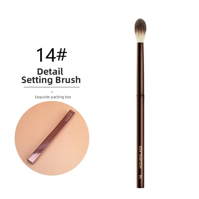 Hourglass Makeup Brushes Powder Foundation Contour Cream Blush Bronzer Make Up Brush Eyeshadow liner Smudge Brush Single branch