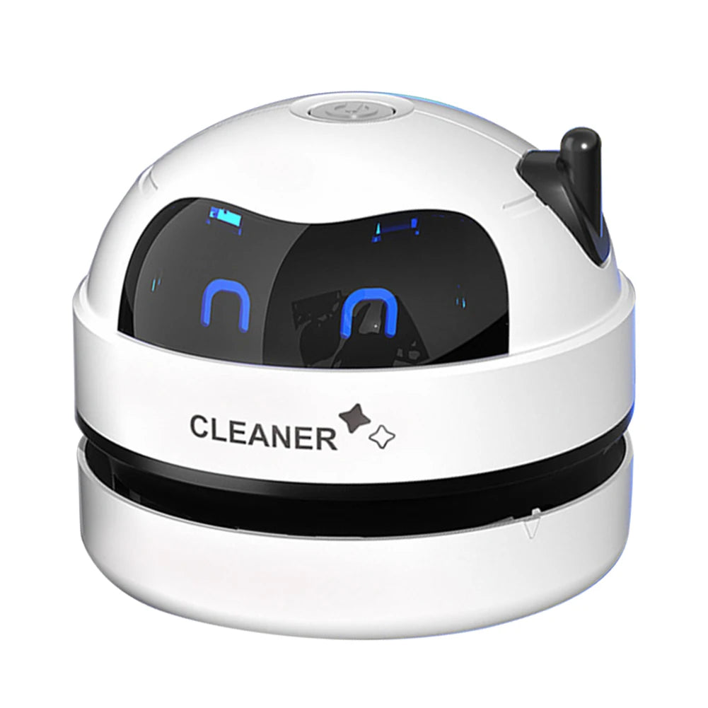 Desk Dust Vacuum with Clean Brush Portable Table Dust Removal Cleaning Brush USB Charging Desktop Cleaner Mini Vacuum Cleaner