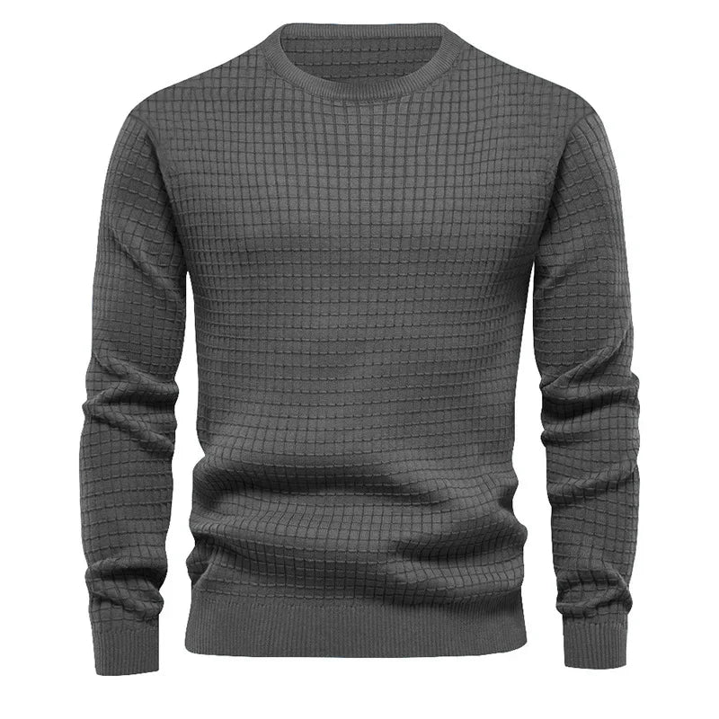 New Men's Crew Neck Sweatshirts Solid Color Large Sweatwear Spring Outdoor Jogging Tops