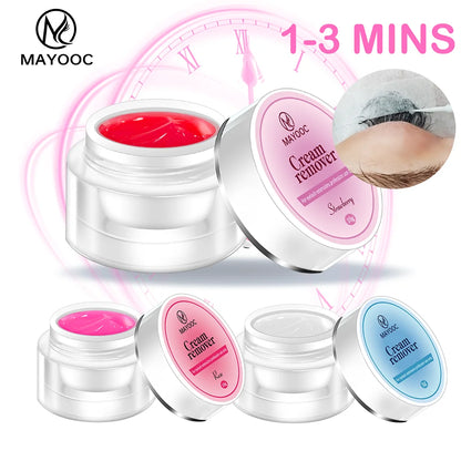 MAYOOC 5/15g Eyelash Glue Remover Quick Dry Adhesive Transparent Professional Cream Remover For Eyelash Extension Custom Logo