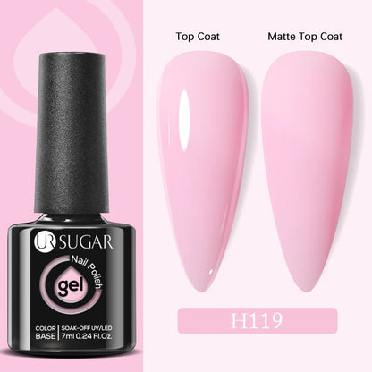 UR SUGAR 15ml Extension Nail Gel Polish Nails Finger Form Clear Nude Pink Nail Art Camouflage Hard Gel Acrylic Nail Manicur