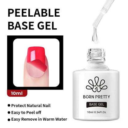 BORN PRETTY 15/10ML 6 IN 1 Nail Glue Gel for Acrylic Nails Soak off Base Gel Top Coat UV Extension Nail Gel False Nail Tips Gel