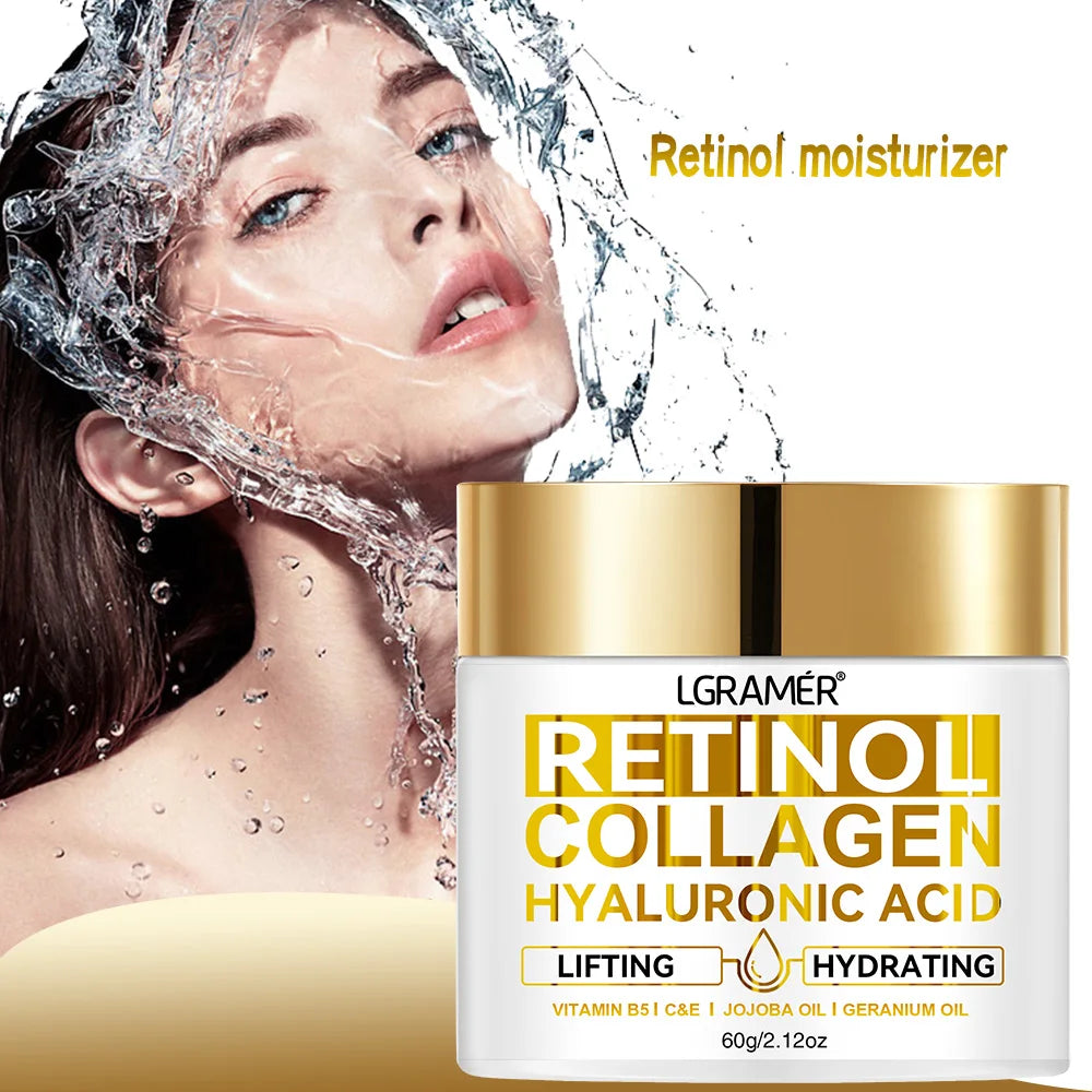 Retinol Face Cream Moisturizing Wrinkle Remover Collagen Hyaluronic Acid Creams Skin Care Cosmetic for Women&Men