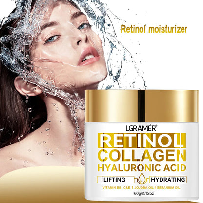 Retinol Face Cream Moisturizing Wrinkle Remover Collagen Hyaluronic Acid Creams Skin Care Cosmetic for Women&Men