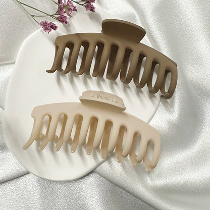 Women Hair Claw Clips Korea Coffee Beige Acrylic Large Hair Claw Hairpin Geometric Barrettes Crab Girl Headwear Hair Accessories