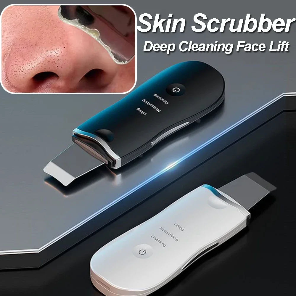 Electric Skin Scrubber Peeling Blackhead Remover Deep Face Cleaning Lifting Ion Acne Pore Cleaner Facial Spatula Shovel Cleanser