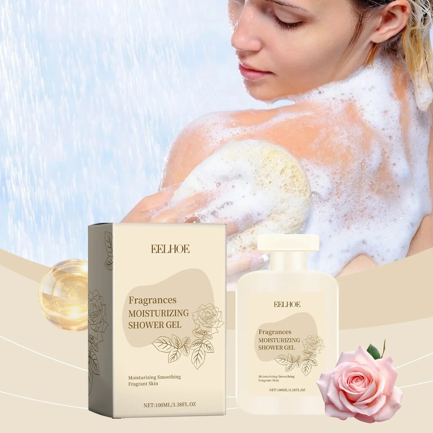 Moisturizing and Skin Body Wash Cleansing Gentle Refreshing Fragrant and Charming Fragrant Moisturizing Body Wash Shower Gels