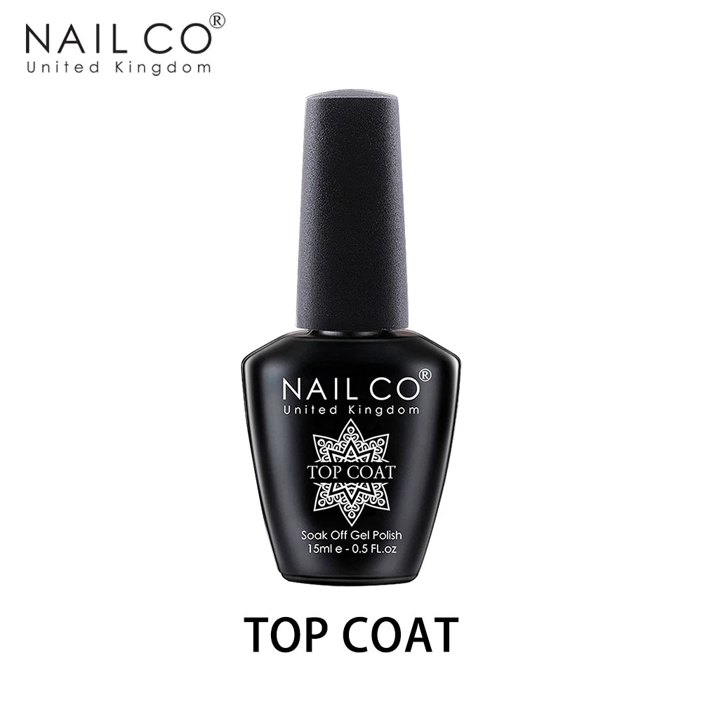 NAILCO 15ml Top Coat And Base Coat Art Design Gel Nail Polish UV Top Base Coat UV LED Soak Off Gel For Nail Decoration Varnish