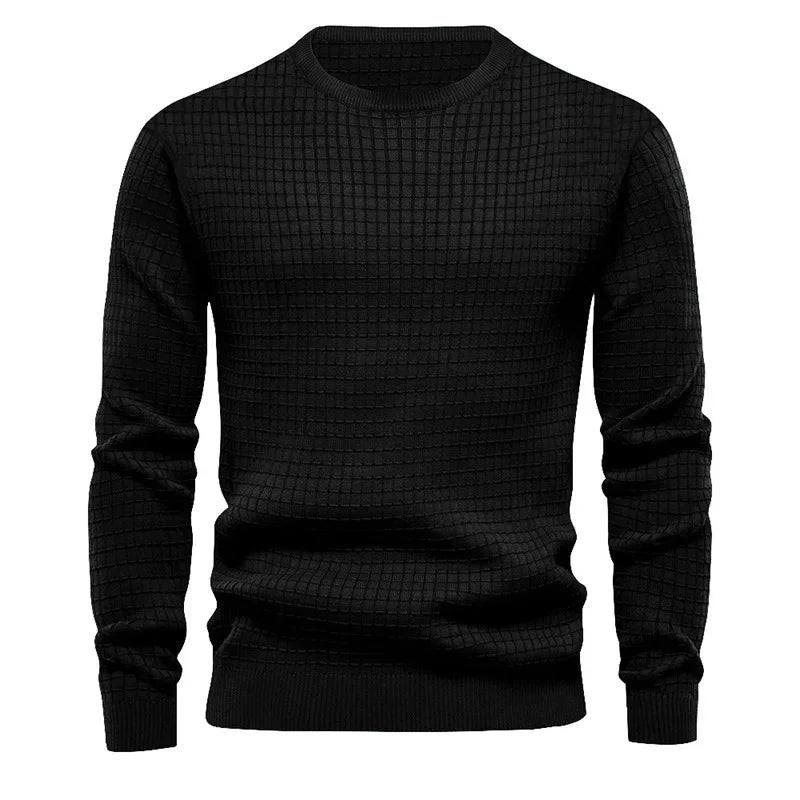 New Men's Crew Neck Sweatshirts Solid Color Large Sweatwear Spring Outdoor Jogging Tops