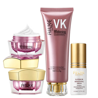 AILKE Lightenin Anti-Wrinkle Face Cream With Collagen, Hyaluronic Acid, Whitening Skin Care Women Facial Moisturizer Set