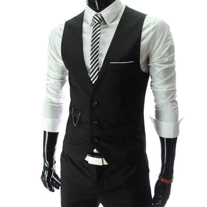 7XL High Quality Dress Vests For Men Slim Fit Mens Suit Vest Male Waistcoat Gilet Homme Casual Sleeveless Formal Business Jacket