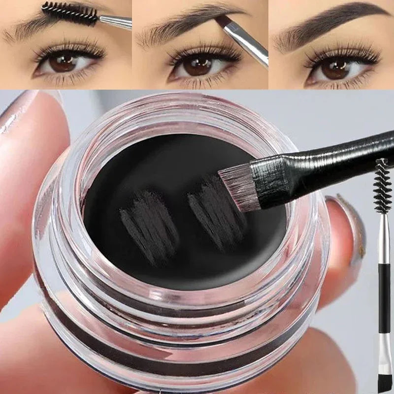 Matte Brown Black Wild Eyebrow Cream 3D Natural Tint Eyebrow Enhancers Gel Wax Waterproof Lasting Eye Makeup Cosmetic Tools