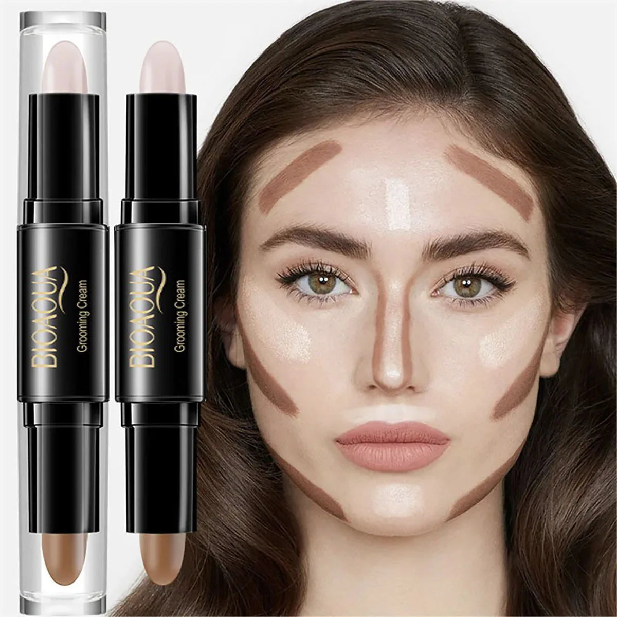 High Quality Professional Makeup Base Foundation Cream for Face Concealer Contouring for Face Bronzer Beauty Women's Cosmetics