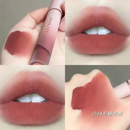 Velvet Matte Lipstick Cream Sexy Red Lip Tint Moisturizing Long Lasting Lip Gloss Waterproof Makeup Korean Cosmetics 6 Color