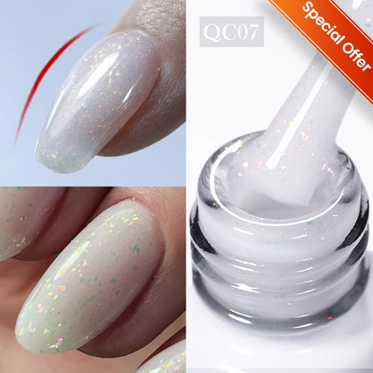 BORN PRETTY 15/10ML 6 IN 1 Nail Glue Gel for Acrylic Nails Soak off Base Gel Top Coat UV Extension Nail Gel False Nail Tips Gel