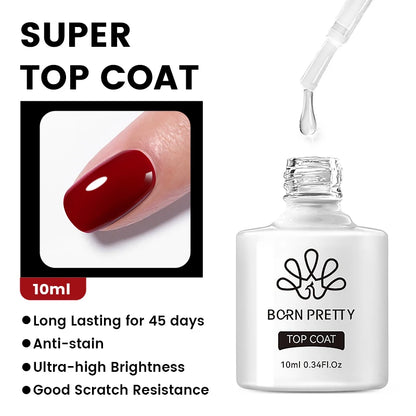 BORN PRETTY 15/10ML 6 IN 1 Nail Glue Gel for Acrylic Nails Soak off Base Gel Top Coat UV Extension Nail Gel False Nail Tips Gel