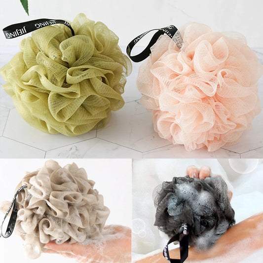 Soft Mesh Bath Sponge Balls Body Cleaner Exfoliating Scrubbers Bath Ball Nylon Cleaning Brushes Shower Puff High-End Bath Flower