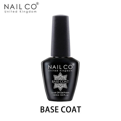 NAILCO 15ml Top Coat And Base Coat Art Design Gel Nail Polish UV Top Base Coat UV LED Soak Off Gel For Nail Decoration Varnish