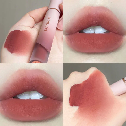 Velvet Matte Lipstick Cream Sexy Red Lip Tint Moisturizing Long Lasting Lip Gloss Waterproof Makeup Korean Cosmetics 6 Color