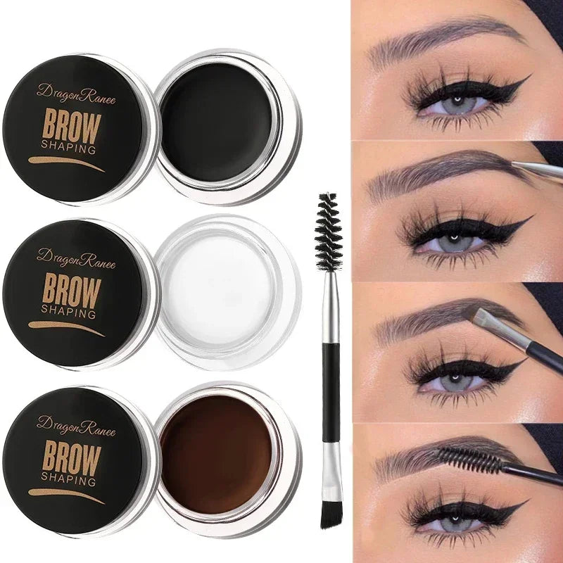 Matte Brown Black Wild Eyebrow Cream 3D Natural Tint Eyebrow Enhancers Gel Wax Waterproof Lasting Eye Makeup Cosmetic Tools