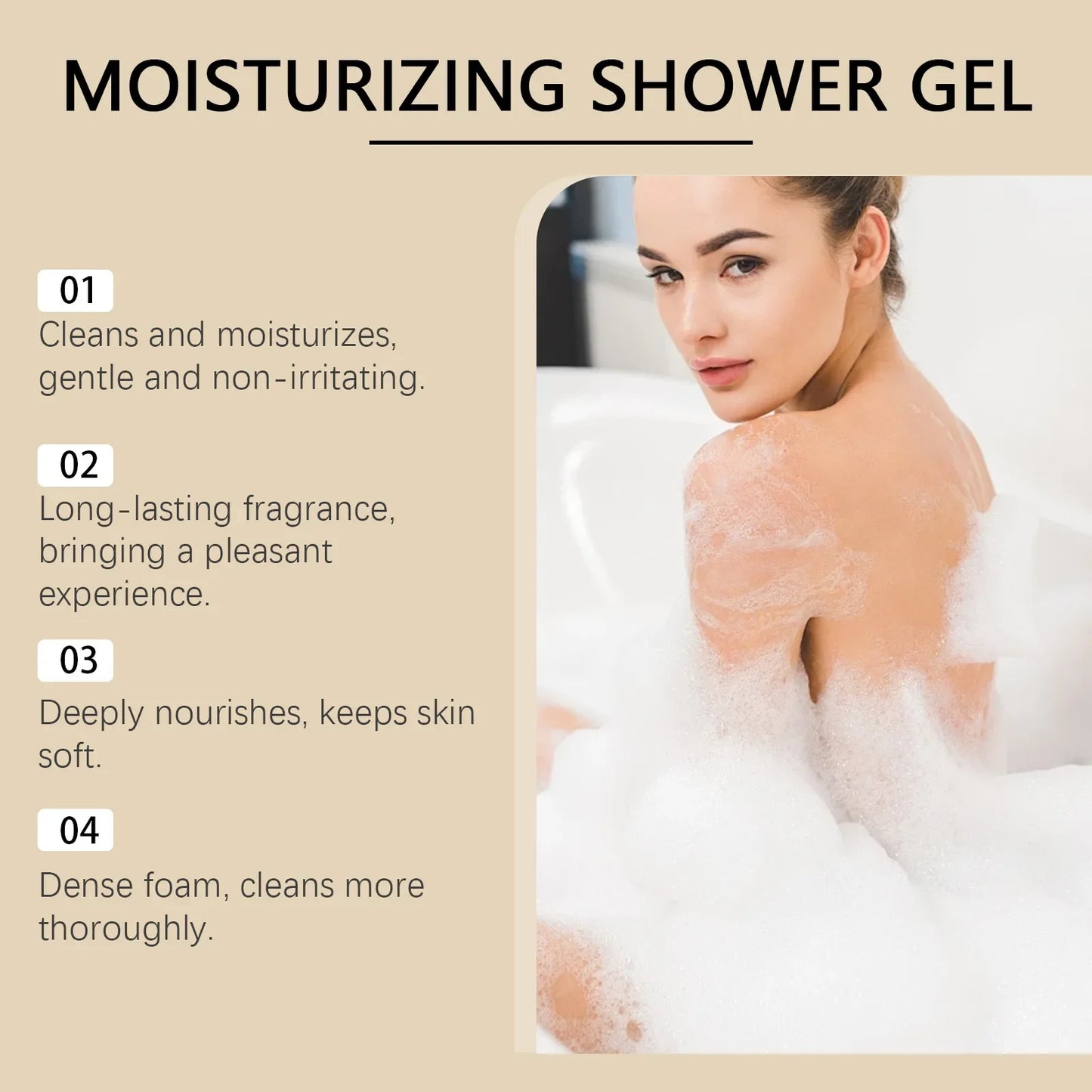 Moisturizing and Skin Body Wash Cleansing Gentle Refreshing Fragrant and Charming Fragrant Moisturizing Body Wash Shower Gels