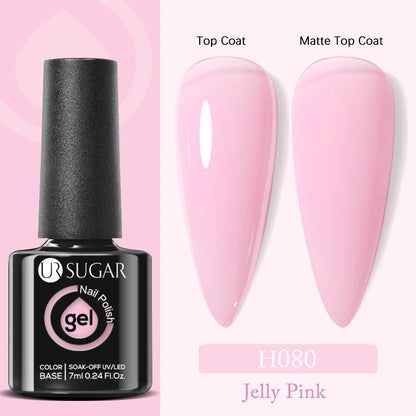 UR SUGAR 15ml Extension Nail Gel Polish Nails Finger Form Clear Nude Pink Nail Art Camouflage Hard Gel Acrylic Nail Manicur