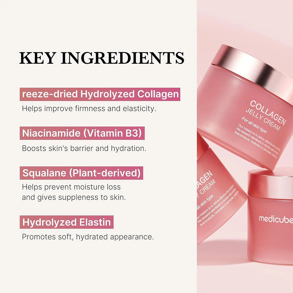 24h Glow & Lifted Collagen Jelly Cream Niacinamide And Hydrolyzed Collagen Strengthen The Skin Barrier And Moisturize The Skin