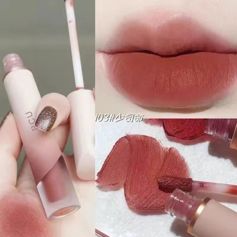 Velvet Matte Lipstick Cream Sexy Red Lip Tint Moisturizing Long Lasting Lip Gloss Waterproof Makeup Korean Cosmetics 6 Color