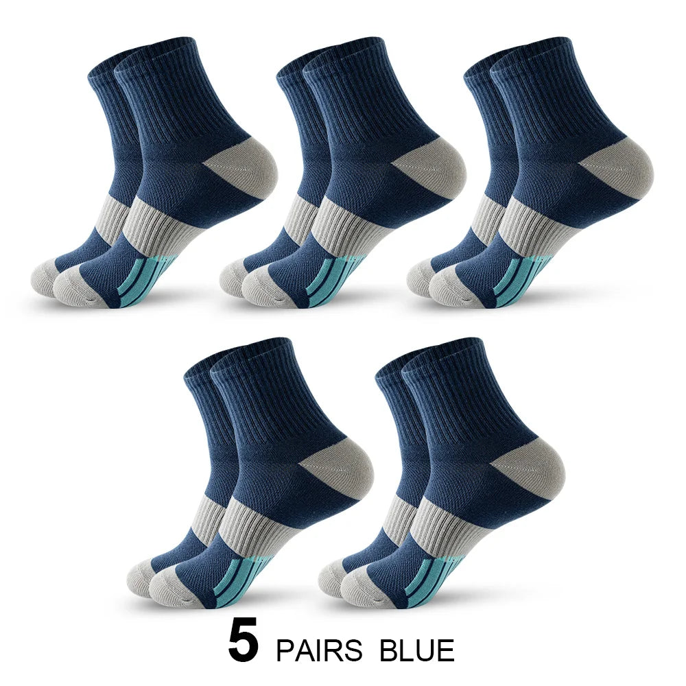 Men's Ankle Socks with Cushion Athletic Running Socks Breathable Comfort for 5 Pairs Lot Sports Sock for men