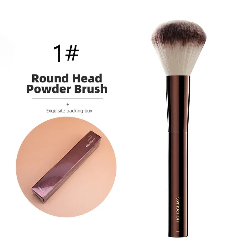 Hourglass Makeup Brushes Powder Foundation Contour Cream Blush Bronzer Make Up Brush Eyeshadow liner Smudge Brush Single branch