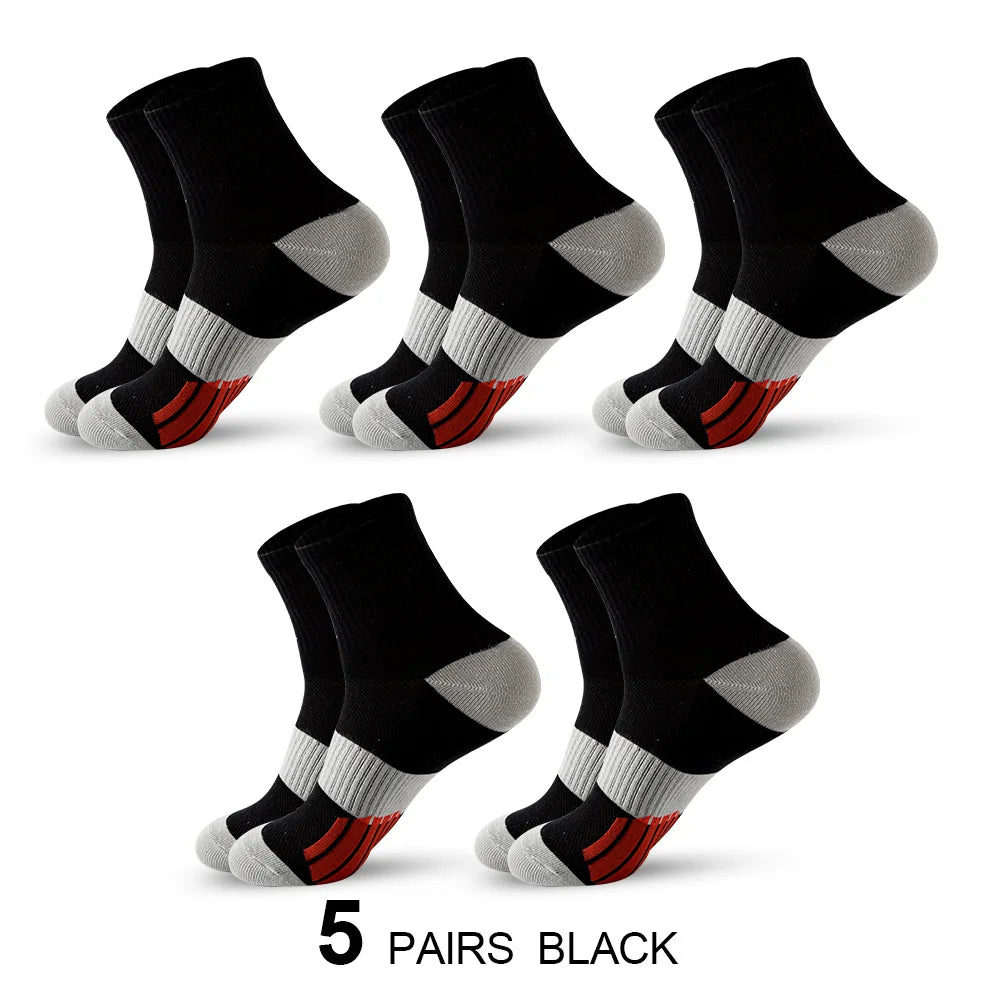 Men's Ankle Socks with Cushion Athletic Running Socks Breathable Comfort for 5 Pairs Lot Sports Sock for men