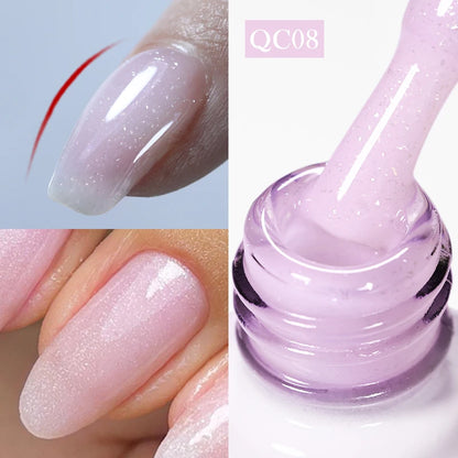 BORN PRETTY 15/10ML 6 IN 1 Nail Glue Gel for Acrylic Nails Soak off Base Gel Top Coat UV Extension Nail Gel False Nail Tips Gel