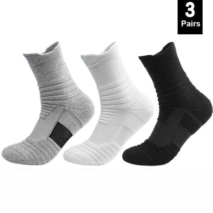 1/3 Pairs Anti-slip Football Socks Men Cotton Sock Short Long Tube Soccer Basketball Sport Socks Breathable Deodorous Sock 39-45