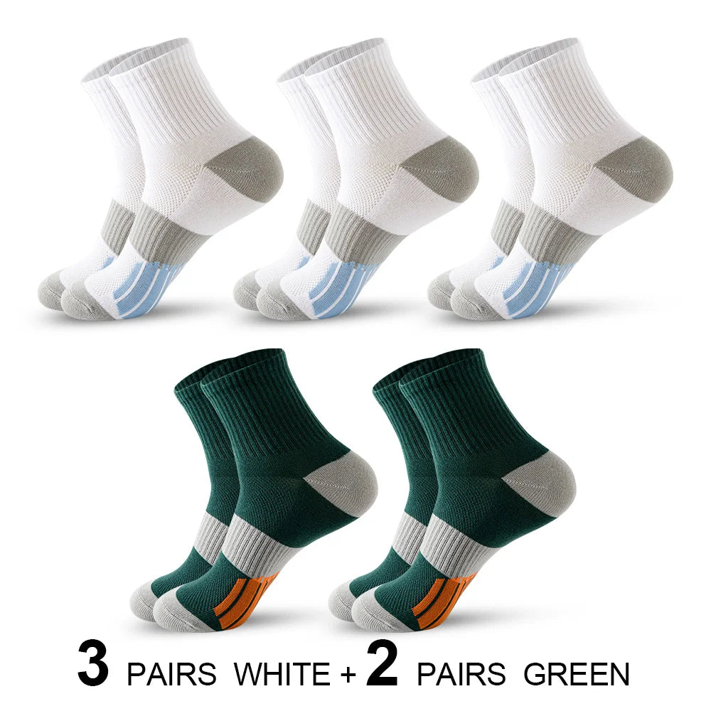 Men's Ankle Socks with Cushion Athletic Running Socks Breathable Comfort for 5 Pairs Lot Sports Sock for men