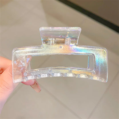 Acrylic Hair Claw Clip for Women Girl Korean Transparent Jelly Color Plastic Hair Crab Clip Ponytail Barrettes Hair Accessories