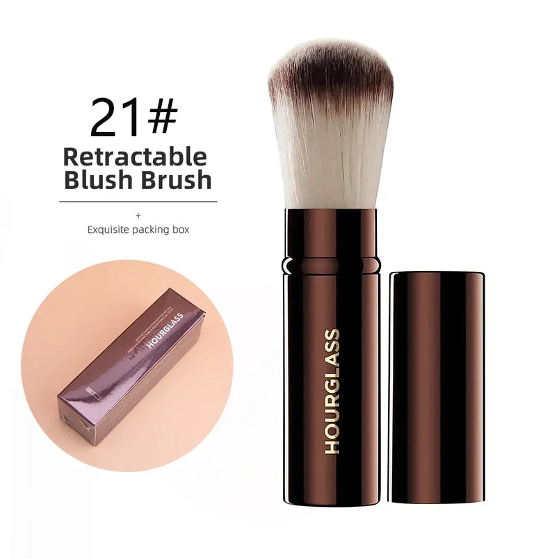 Hourglass Makeup Brushes Powder Foundation Contour Cream Blush Bronzer Make Up Brush Eyeshadow liner Smudge Brush Single branch