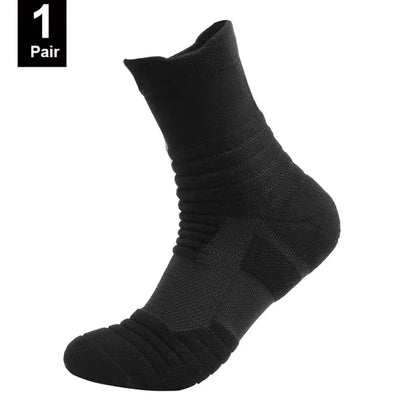 1/3 Pairs Anti-slip Football Socks Men Cotton Sock Short Long Tube Soccer Basketball Sport Socks Breathable Deodorous Sock 39-45