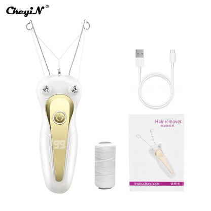 Electric Body Hair Remover Women's Cotton Thread Leg Arm Shaver Razor Lady Beauty Neck Rechargeable Hair Epilator